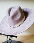 Taupe Boho Western Hat w/ Choice of Leather Band & Turquoise Slab 983w