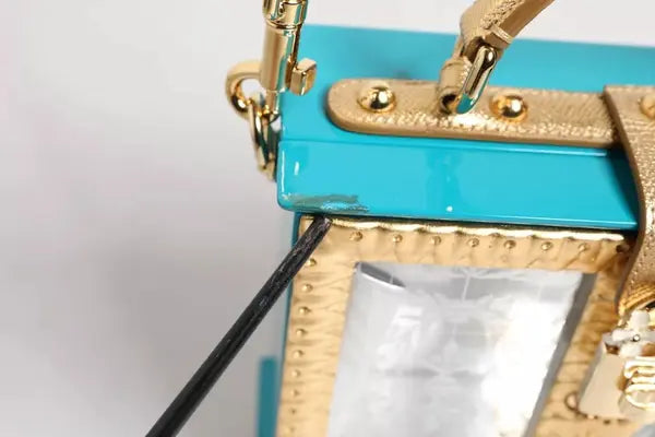 Dolce &amp; Gabbana Turquoise Miss Dolce Top Handle Bag