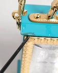 Dolce & Gabbana Turquoise Miss Dolce Top Handle Bag