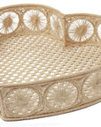 Heart-Shaped Handwoven Iraca Decorative Tray