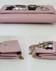 Dolce Gabbana Phone Bag St Dauphine Cartoon Pink Wallet on a Chain Hand Bag