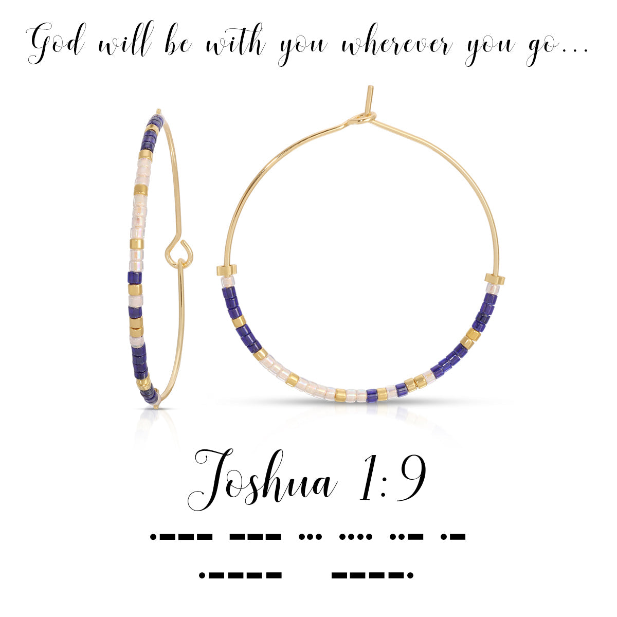 Dot &amp; Dash Joshua 1:9 Earrings