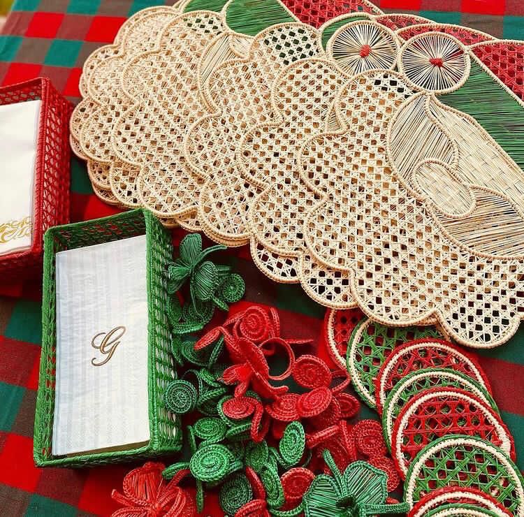 Santa Claus Handwoven Iraca Placemat