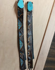 Blue Navajo Embossed Leather Hat Band Only 950a