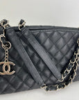 CHANEL Just Mademoiselle Quilted Caviar Black Bowling Shoulder Bag