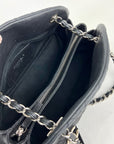 CHANEL Just Mademoiselle Quilted Caviar Black Bowling Shoulder Bag