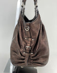 Louis Vuitton Large Mahina Metallic Bronze Leather Shoulder Bag
