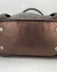 Louis Vuitton Large Mahina Metallic Bronze Leather Shoulder Bag