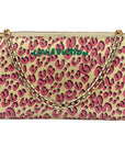 Louis Vuitton Wallet Zippy Stephan Sprouse Vernis Leopard W/Added Chain Crossbody Pre owned