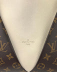 Louis Vuitton Monogram Braided V Tote MM White Leather Shoulder Hand Bag