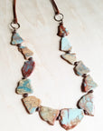 Genuine Aqua Terra Beaded Slab Necklace 239m