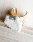 **Chunky White Turquoise Slab on Hammered Gold Cuff RingBase 012s