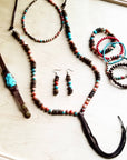 Multi-Colored Turquoise Beaded Collar Necklace 248L