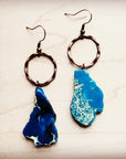Blue Regalite Chunky Earrings 215p