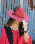 **Multi-Colored Turquoise Necklace with Wood Beads & Leather Tassel 236B