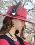 Natural American Turquoise and Wood Earrings 226h