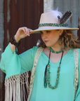 Chunky Genuine Natural Turquoise Beaded Collar Necklace 245b