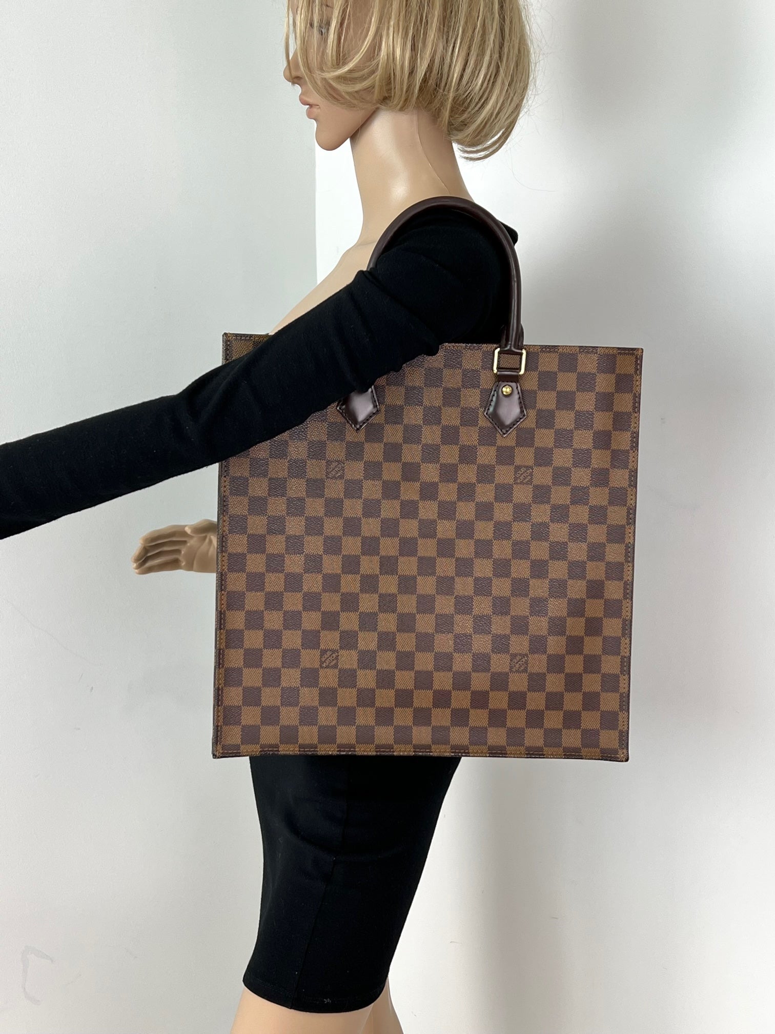 Louis Vuitton Sac Plat Damier Ebene Shopping Tote
