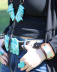 Blue Turquoise Slab Cocktail Statement Ring 012h
