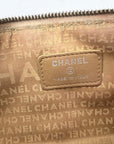 CHANEL Bag Lucky Symbols Pochette Quilted Beige Lambskin Shoulder Wristlet Preowned
