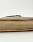 CHANEL Bag Lucky Symbols Pochette Quilted Beige Lambskin Shoulder Wristlet Preowned
