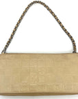 CHANEL Bag Lucky Symbols Pochette Quilted Beige Lambskin Shoulder Wristlet Preowned