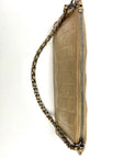 CHANEL Bag Lucky Symbols Pochette Quilted Beige Lambskin Shoulder Wristlet Preowned
