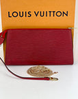 Louis Vuitton Handbag Epi 24 Pochette Accessories Red Leather Crossbody Bag Preowned