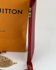 Louis Vuitton Handbag Epi 24 Pochette Accessories Red Leather Crossbody Bag Preowned