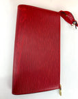 Louis Vuitton Handbag Epi 24 Pochette Accessories Red Leather Crossbody Bag Preowned