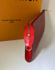 Louis Vuitton Handbag Epi 24 Pochette Accessories Red Leather Crossbody Bag Preowned