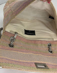 Chanel 2.55 Reissue 225 Single Flap Pink Multicolor Cotton Tweed Shoulder Bag