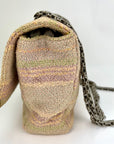 Chanel 2.55 Reissue 225 Single Flap Pink Multicolor Cotton Tweed Shoulder Bag