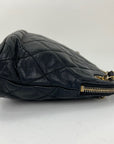 CHANEL Bag Quilted Lambskin Leather Chain Vintage Black Mini Shoulder Bag Preowned