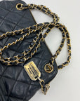 CHANEL Bag Quilted Lambskin Leather Chain Vintage Black Mini Shoulder Bag Preowned