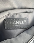 Chanel Metallic Dark Silver Calfskin Quilted Banane Fanny Pack Waist Bag
