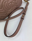 Gucci GG Marmont Small Chain Beige Matelasse Leather Crossbody Bag