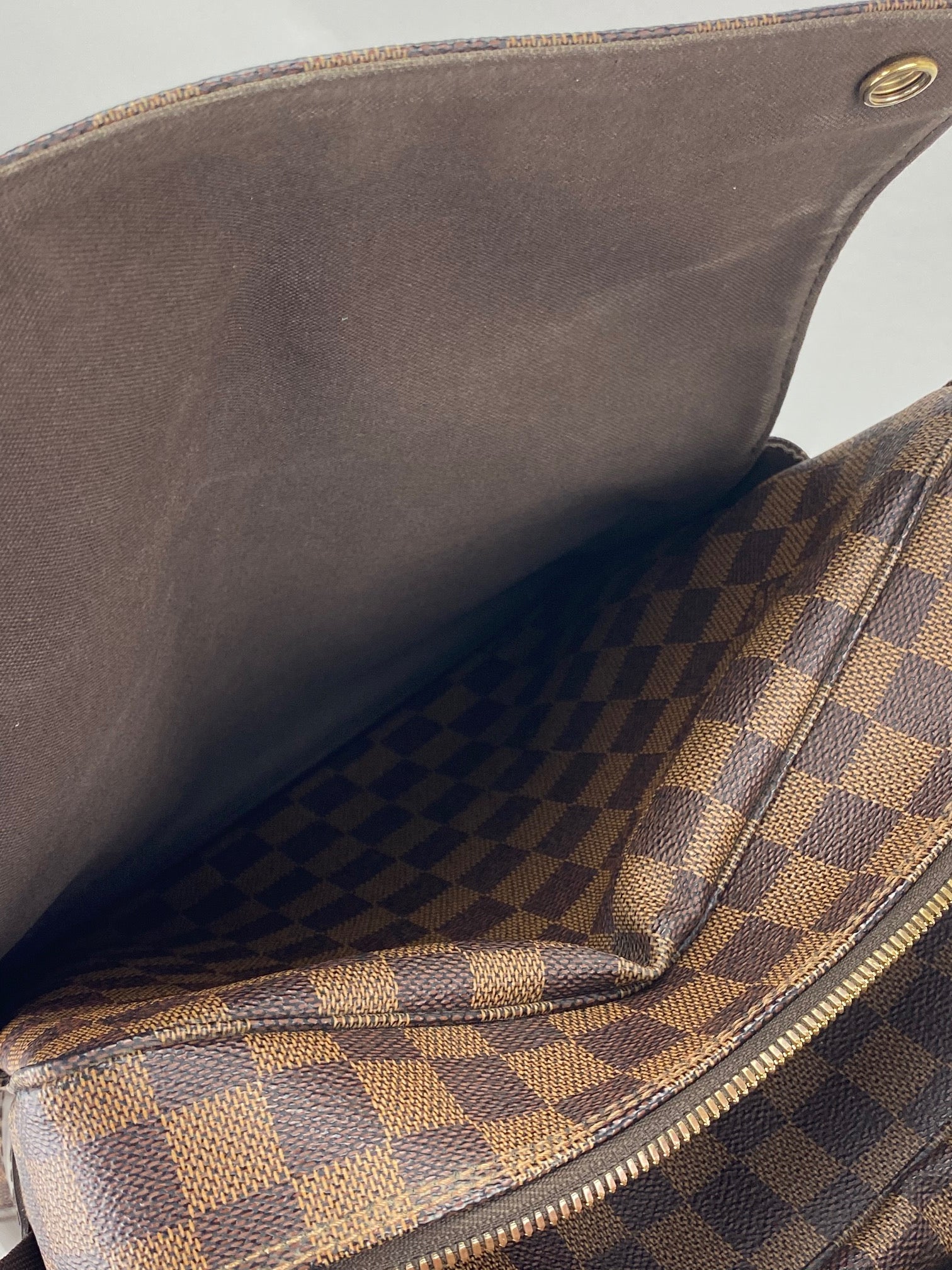 Louis Vuitton Damier Ebene Canvas Naviglio Shoulder Men&#39;s Messenger Bag