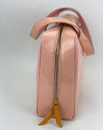 Chanel Triple CC Logo Medium Pink Patent Leather Tote Shoulder Bag Pre owned