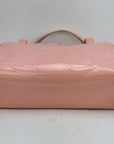 Chanel Triple CC Logo Medium Pink Patent Leather Tote Shoulder Bag Pre owned
