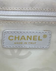 Chanel Triple CC Logo Medium Pink Patent Leather Tote Shoulder Bag Pre owned