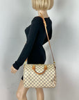 LOUIS VUITTON Speedy Bandouliere 30 Damier Azur Shoulder Hand Bag Added Insert Preowned