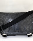 Gucci Men's Messenger GG Supreme Canvas Double Buckle Flap Crossbody Men's Bag Preowned