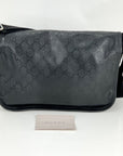 Gucci Men's Messenger GG Supreme Canvas Double Buckle Flap Crossbody Men's Bag Preowned