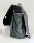 Gucci Men's Messenger GG Supreme Canvas Double Buckle Flap Crossbody Men's Bag Preowned