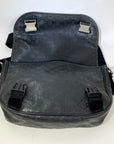 Gucci Men's Messenger GG Supreme Canvas Double Buckle Flap Crossbody Men's Bag Preowned