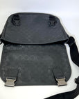 Gucci Men's Messenger GG Supreme Canvas Double Buckle Flap Crossbody Men's Bag Preowned