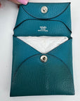 HERMÈS Chvre Mysore Bastia Verso Teal Blue Coin Purse