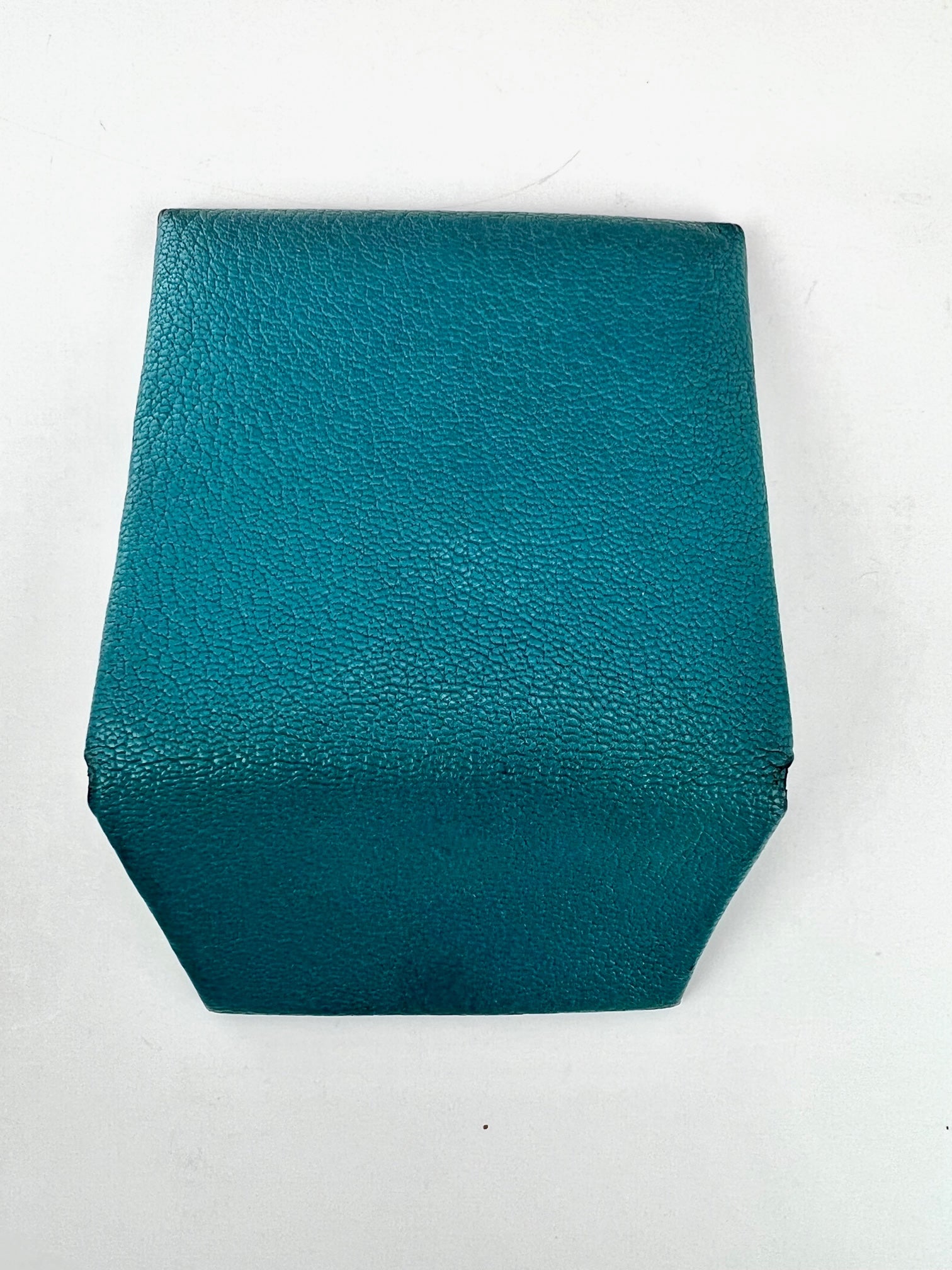 HERMÈS Chvre Mysore Bastia Verso Teal Blue Coin Purse