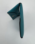 HERMÈS Chvre Mysore Bastia Verso Teal Blue Coin Purse